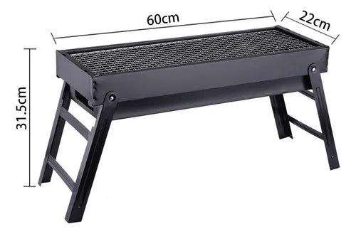 GrillMaster Go™ – Parrilla Portátil de Acero Inoxidable para 3-5 Personas