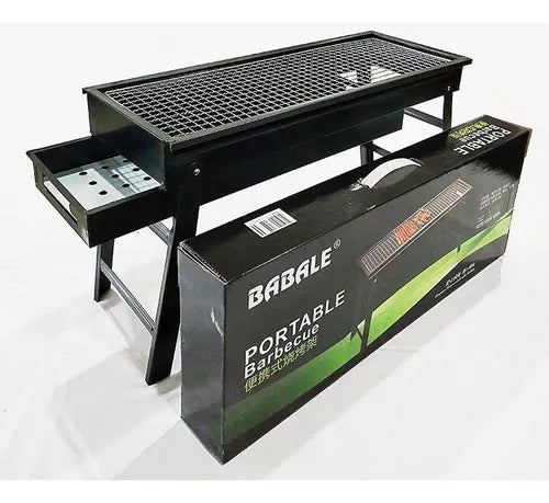 GrillMaster Go™ – Parrilla Portátil de Acero Inoxidable para 3-5 Personas