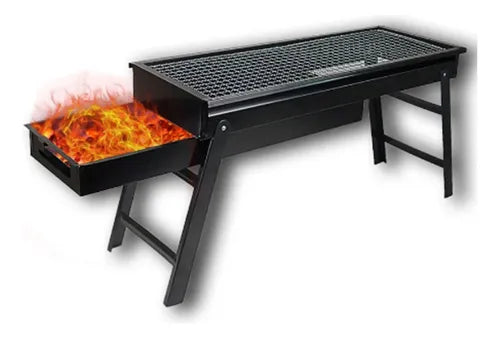 GrillMaster Go™ – Parrilla Portátil de Acero Inoxidable para 3-5 Personas