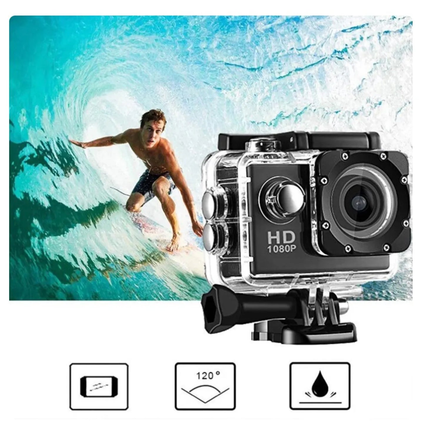 GoCam™ 1080p – Camara Deportiva Acuatica Full HD